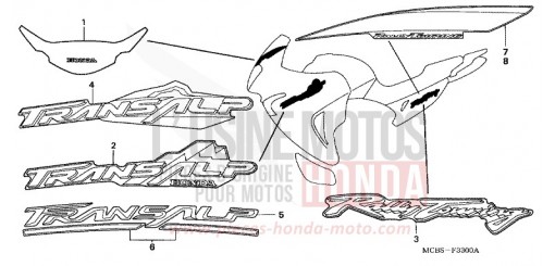 RAYURE/MARQUE XL650V3 de 2003